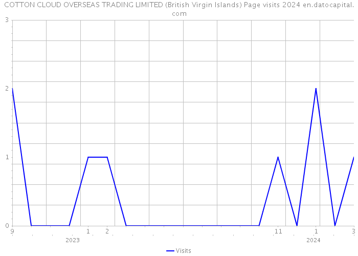 COTTON CLOUD OVERSEAS TRADING LIMITED (British Virgin Islands) Page visits 2024 