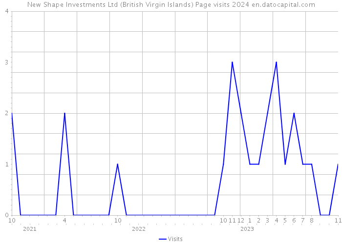 New Shape Investments Ltd (British Virgin Islands) Page visits 2024 