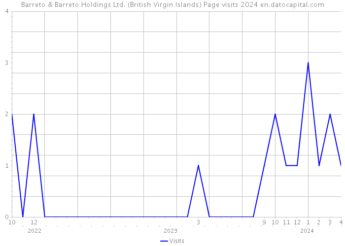 Barreto & Barreto Holdings Ltd. (British Virgin Islands) Page visits 2024 