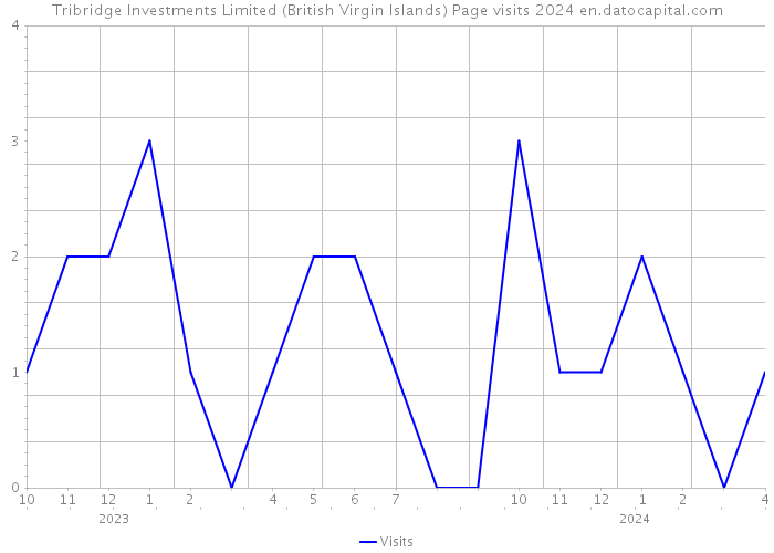Tribridge Investments Limited (British Virgin Islands) Page visits 2024 