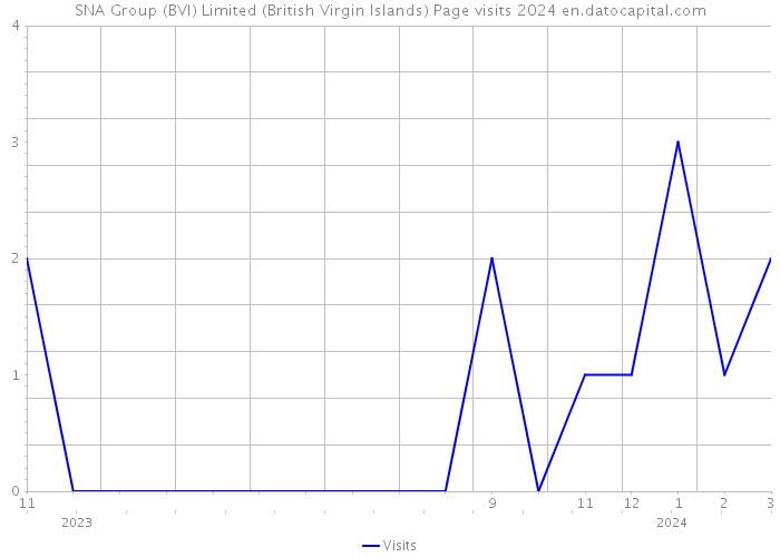 SNA Group (BVI) Limited (British Virgin Islands) Page visits 2024 