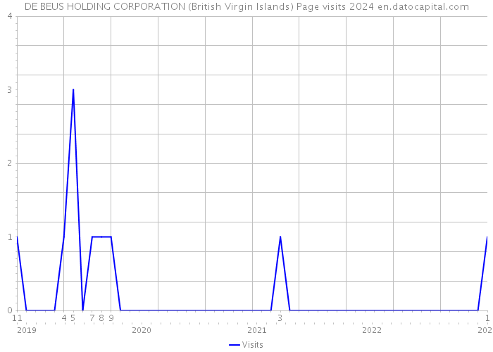 DE BEUS HOLDING CORPORATION (British Virgin Islands) Page visits 2024 