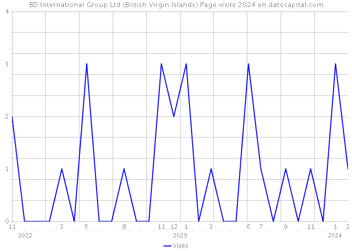 BD International Group Ltd (British Virgin Islands) Page visits 2024 