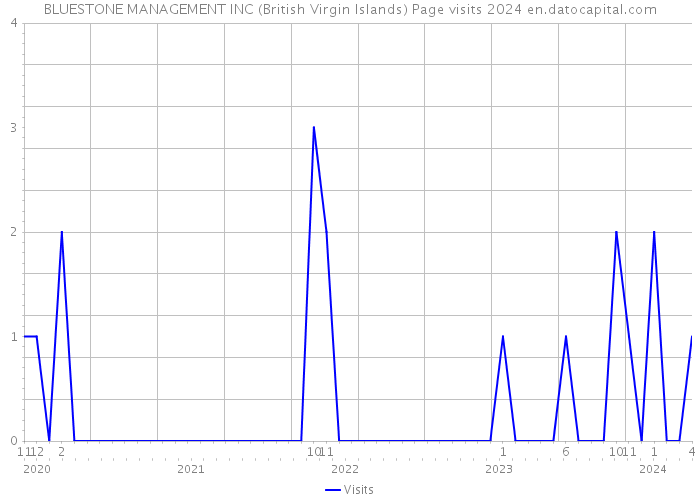 BLUESTONE MANAGEMENT INC (British Virgin Islands) Page visits 2024 