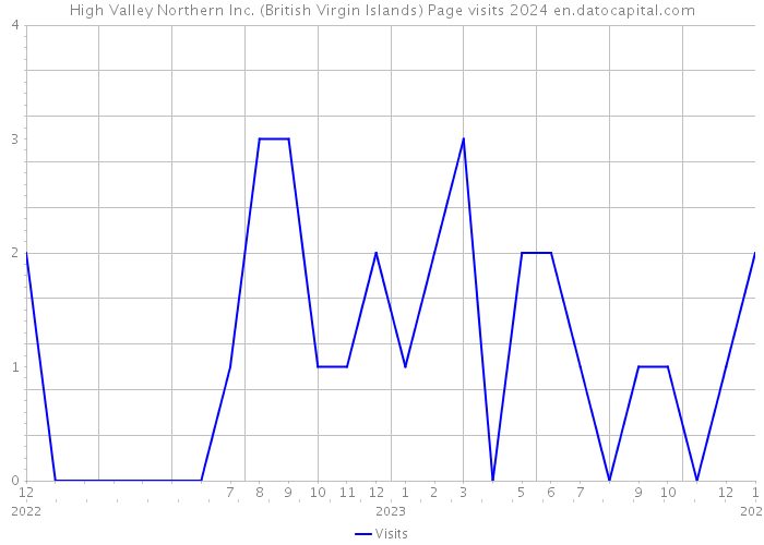 High Valley Northern Inc. (British Virgin Islands) Page visits 2024 