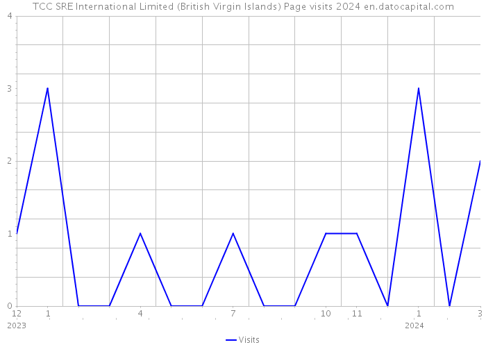 TCC SRE International Limited (British Virgin Islands) Page visits 2024 
