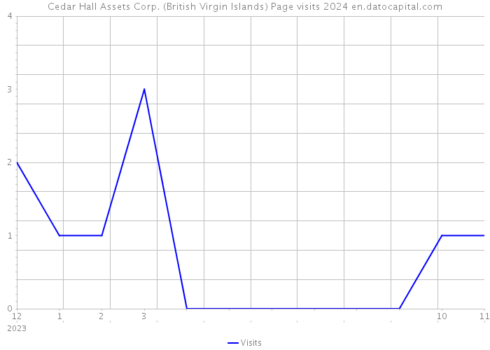 Cedar Hall Assets Corp. (British Virgin Islands) Page visits 2024 