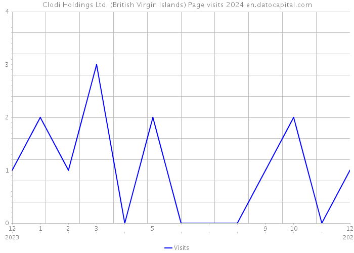 Clodi Holdings Ltd. (British Virgin Islands) Page visits 2024 