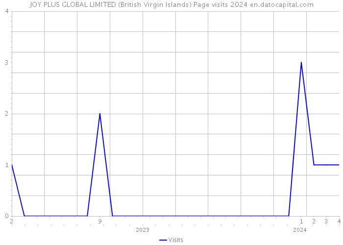 JOY PLUS GLOBAL LIMITED (British Virgin Islands) Page visits 2024 