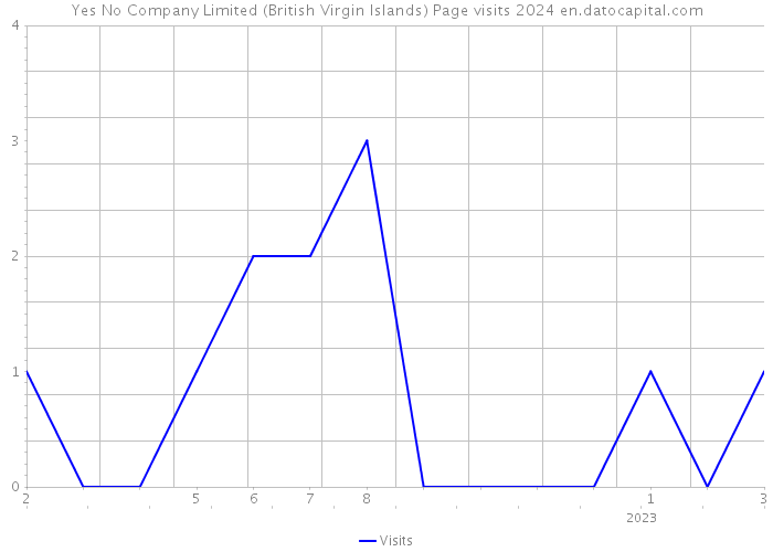 Yes No Company Limited (British Virgin Islands) Page visits 2024 
