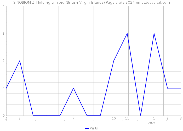 SINOBIOM ZJ Holding Limited (British Virgin Islands) Page visits 2024 