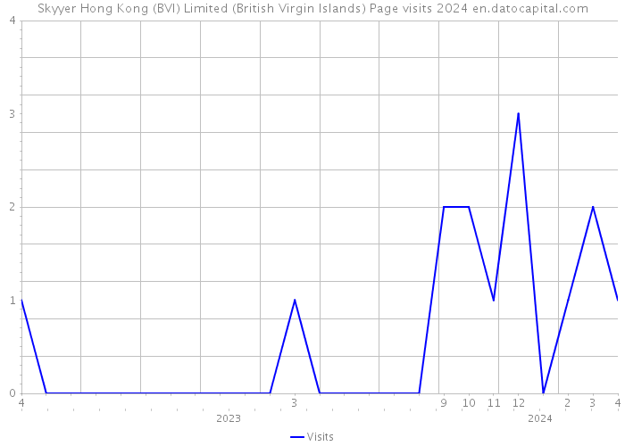 Skyyer Hong Kong (BVI) Limited (British Virgin Islands) Page visits 2024 