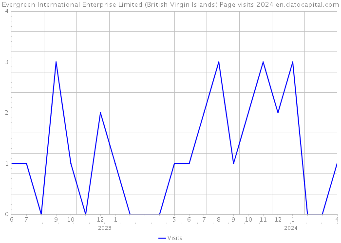 Evergreen International Enterprise Limited (British Virgin Islands) Page visits 2024 