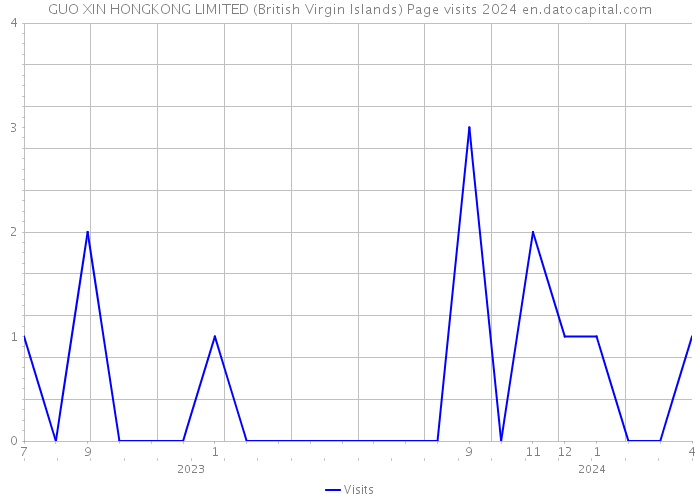 GUO XIN HONGKONG LIMITED (British Virgin Islands) Page visits 2024 