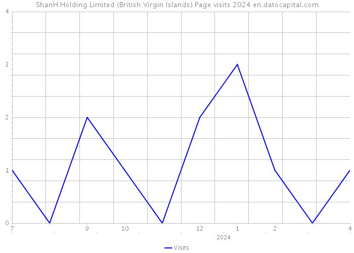 ShanH Holding Limited (British Virgin Islands) Page visits 2024 
