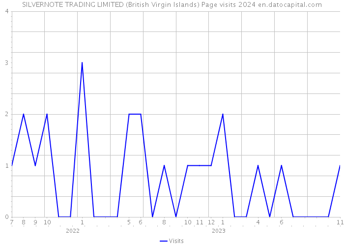 SILVERNOTE TRADING LIMITED (British Virgin Islands) Page visits 2024 