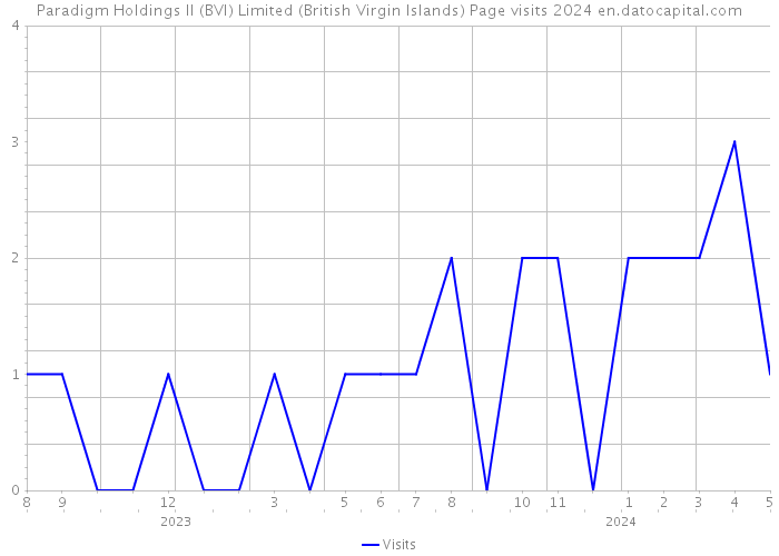 Paradigm Holdings II (BVI) Limited (British Virgin Islands) Page visits 2024 