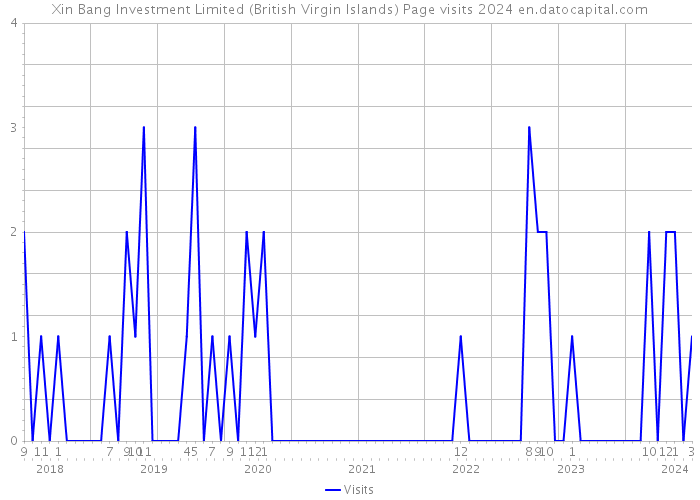 Xin Bang Investment Limited (British Virgin Islands) Page visits 2024 