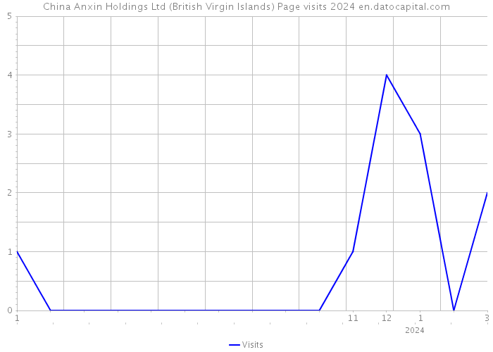 China Anxin Holdings Ltd (British Virgin Islands) Page visits 2024 