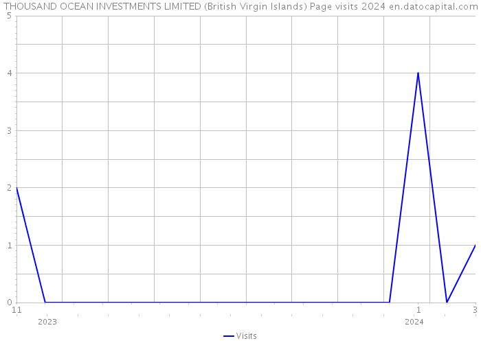 THOUSAND OCEAN INVESTMENTS LIMITED (British Virgin Islands) Page visits 2024 