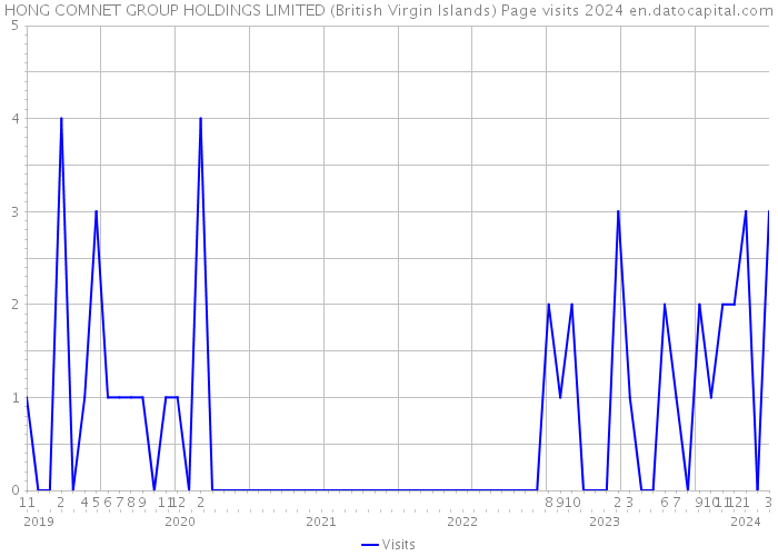 HONG COMNET GROUP HOLDINGS LIMITED (British Virgin Islands) Page visits 2024 