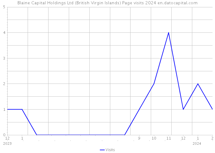 Blaine Capital Holdings Ltd (British Virgin Islands) Page visits 2024 
