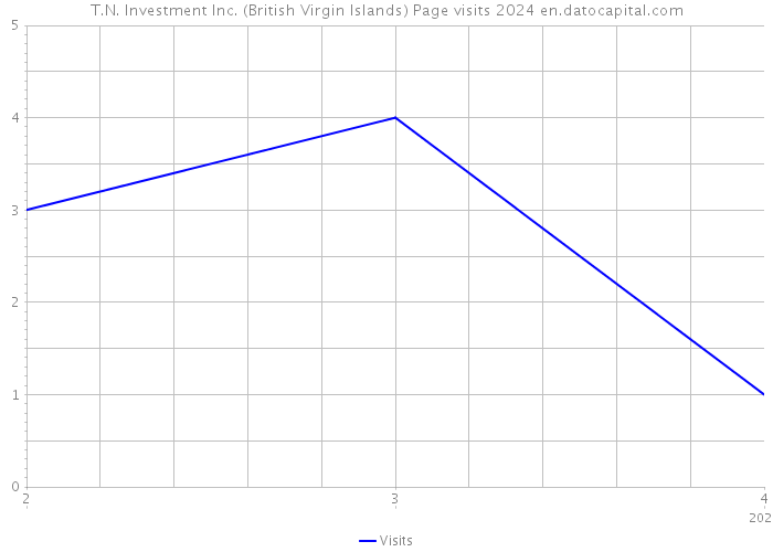 T.N. Investment Inc. (British Virgin Islands) Page visits 2024 