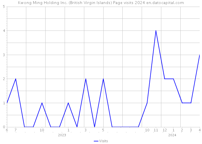 Kwong Ming Holding Inc. (British Virgin Islands) Page visits 2024 