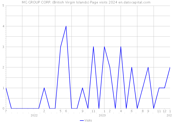 MG GROUP CORP. (British Virgin Islands) Page visits 2024 