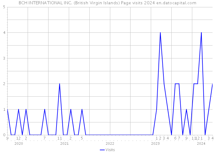 BCH INTERNATIONAL INC. (British Virgin Islands) Page visits 2024 