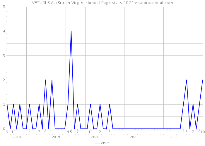 VETURI S.A. (British Virgin Islands) Page visits 2024 