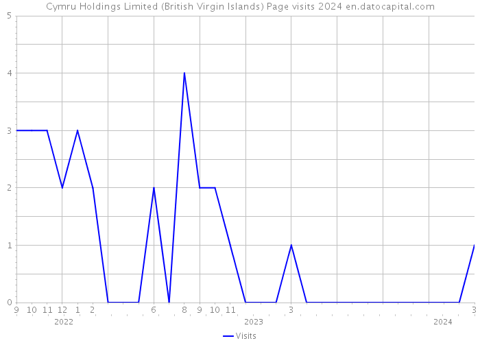 Cymru Holdings Limited (British Virgin Islands) Page visits 2024 
