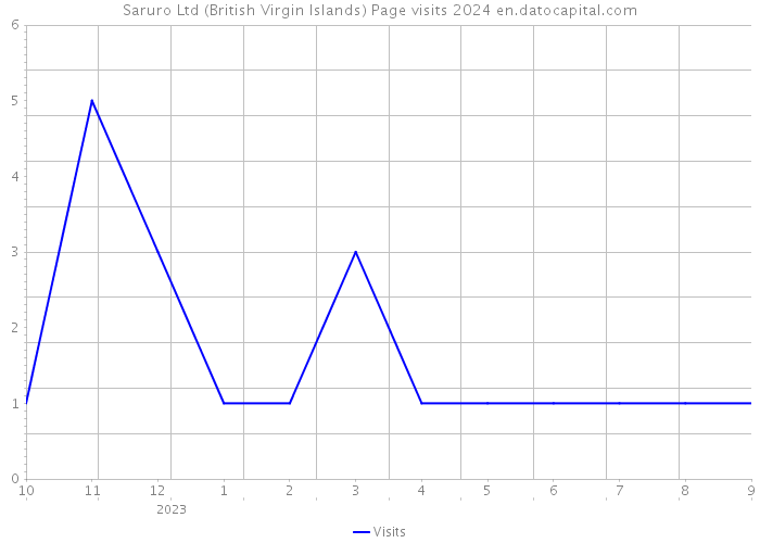 Saruro Ltd (British Virgin Islands) Page visits 2024 