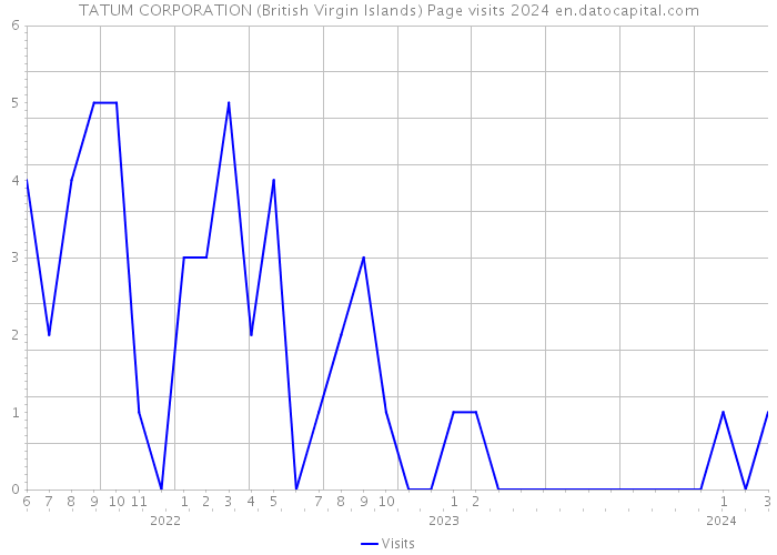 TATUM CORPORATION (British Virgin Islands) Page visits 2024 