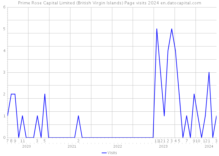Prime Rose Capital Limited (British Virgin Islands) Page visits 2024 