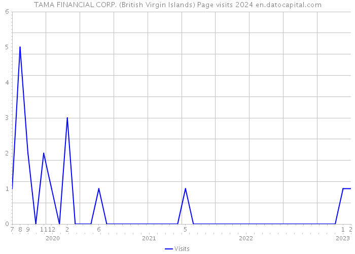TAMA FINANCIAL CORP. (British Virgin Islands) Page visits 2024 