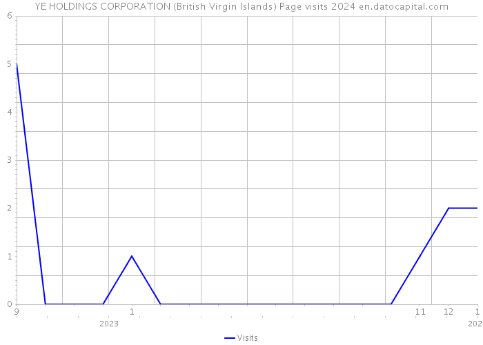 YE HOLDINGS CORPORATION (British Virgin Islands) Page visits 2024 