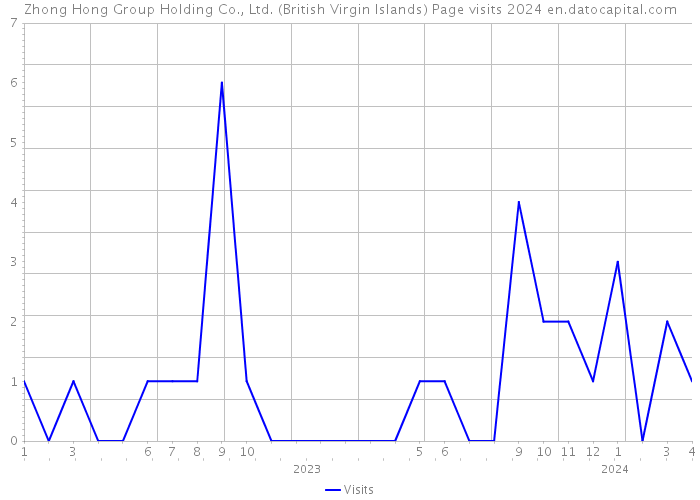 Zhong Hong Group Holding Co., Ltd. (British Virgin Islands) Page visits 2024 