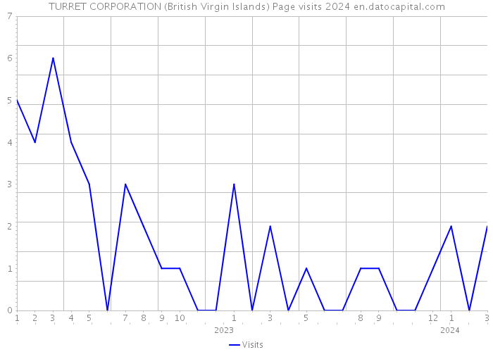 TURRET CORPORATION (British Virgin Islands) Page visits 2024 