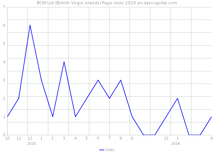 BCM Ltd (British Virgin Islands) Page visits 2024 
