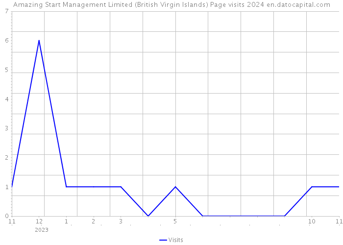 Amazing Start Management Limited (British Virgin Islands) Page visits 2024 
