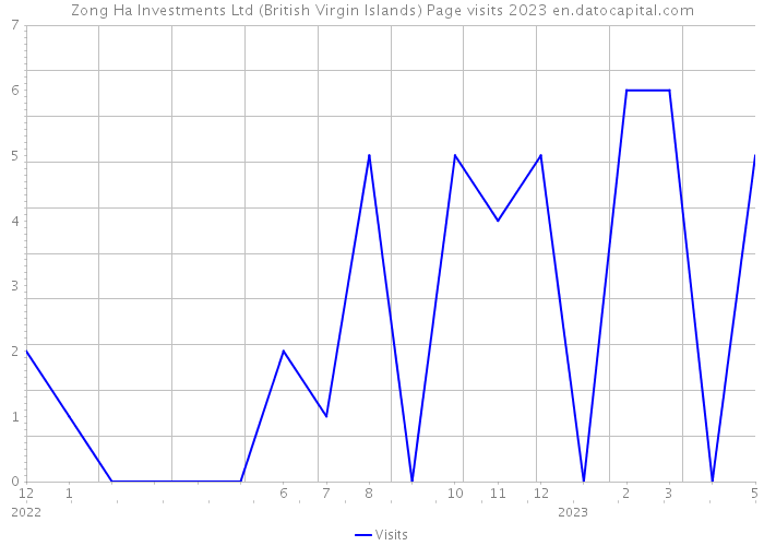 Zong Ha Investments Ltd (British Virgin Islands) Page visits 2023 