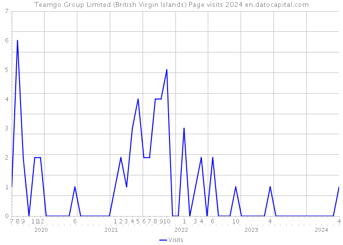 Teamgo Group Limited (British Virgin Islands) Page visits 2024 