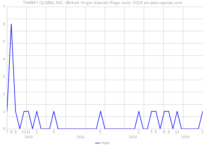 TAMMY GLOBAL INC. (British Virgin Islands) Page visits 2024 