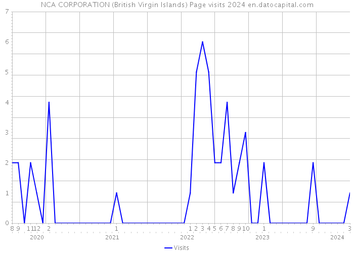 NCA CORPORATION (British Virgin Islands) Page visits 2024 