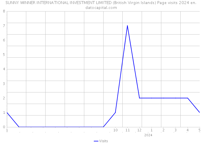 SUNNY WINNER INTERNATIONAL INVESTMENT LIMITED (British Virgin Islands) Page visits 2024 