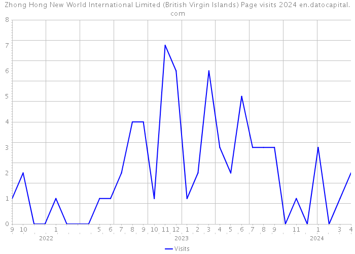 Zhong Hong New World International Limited (British Virgin Islands) Page visits 2024 
