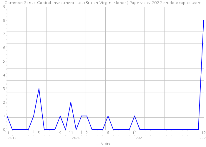 Common Sense Capital Investment Ltd. (British Virgin Islands) Page visits 2022 
