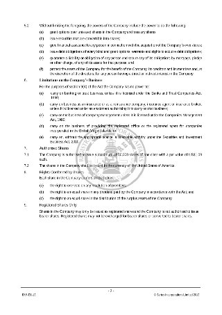 Share capital provisions (page 7)
